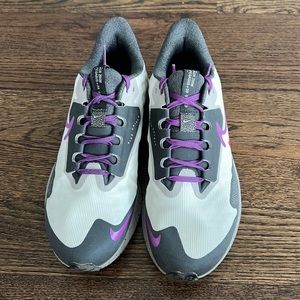 Nike Pegasus 39 Shield Bone Dark Gray Purple size 8.5